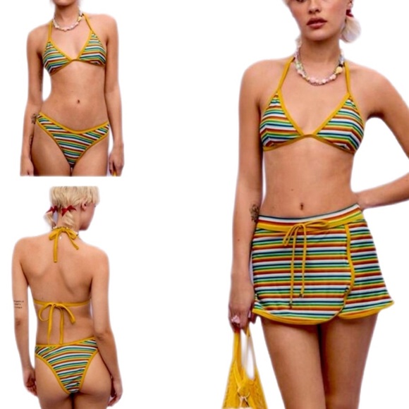 Striped Bikini Set + Matching Skirt - Picture 14 of 14